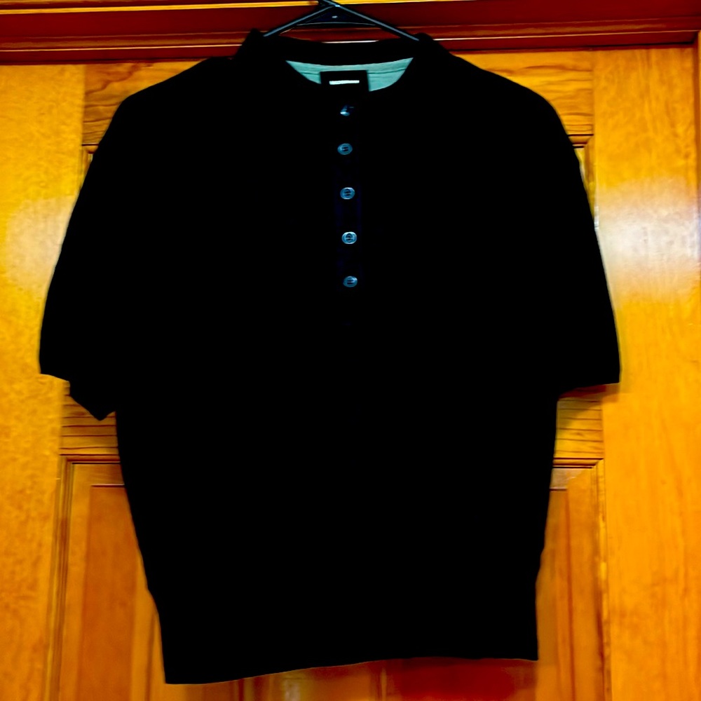 Monrow Short sleeve polo sweater NWT